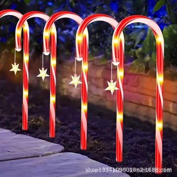 熱銷led太陽能聖誕 燈五角星雪花庭院戶外節日草坪地插燈裝飾彩燈