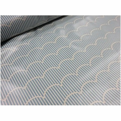 ラミネート生地 北欧風ストライプ ウェーブ ライトブルー 安い おしゃれ 布地 かわいい 生地 入園 ビニール コーティング 通販 Lineポイント最大0 5 Get Lineショッピング