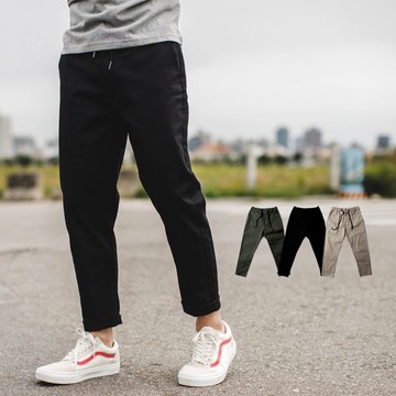 【NB0784J】美式抽繩素面寬版褲錐形褲休閒褲 (SH119-8565)