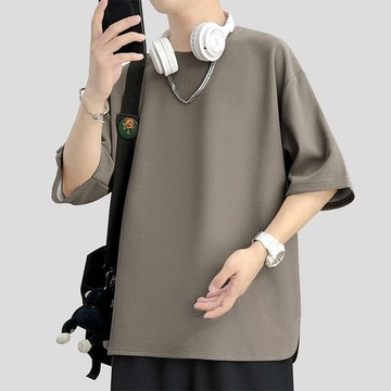 【桃園出貨】夏季短袖上衣男 美式潮流 簡約時尚休閑 運動T恤 夏季基礎款短T 休閒寬鬆顯瘦T恤 吸汗速乾透氣休閒短袖