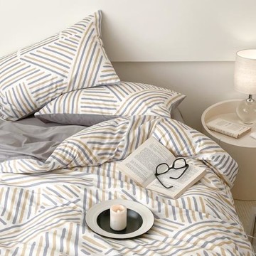 ins風簡約100%全棉被套單件單人宿舍150x200x230雙人北歐純棉被罩