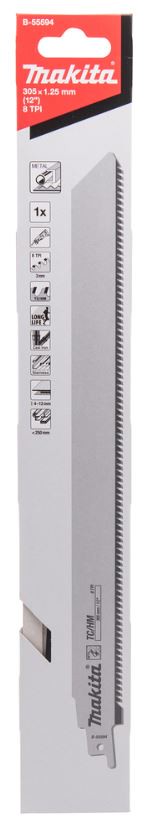 MAKITA 牧田 B-55594 軍刀鋸片 305mm 1支 金屬 厚鐵板 管材 軟鋼 電動工具 鋸片 配件