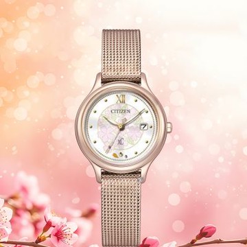 CITIZEN 星辰錶 XC 花曜日限定款 玫瑰金色 光動能錶 女錶 手錶-EW2638-56A