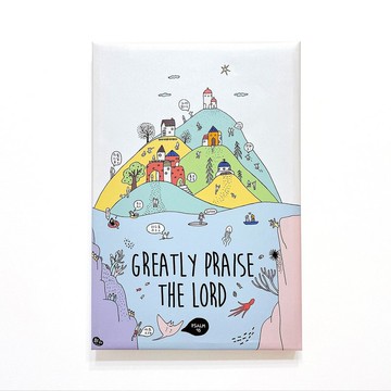 起初無框畫。向耶和華歌唱20x30x3cm