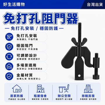 阻門器 旅行擋門器 防盜鎖 頂門防盜器 防狼頂門器 簡約阻門器 免打孔阻門器 方便攜帶 便攜式阻門器 安全鎖 租屋門鎖