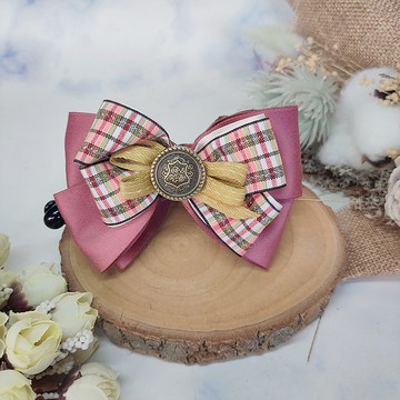 學院風格子香蕉夾鯊魚夾彈簧夾