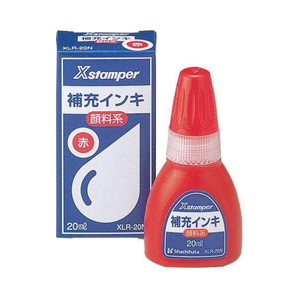 (まとめ) シヤチハタ Xスタンパー 補充インキ 顔料系全般用 20ml 赤 XLR-20N 1個 〔×30セット〕〔代引不可〕