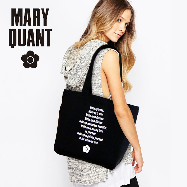 期間限定 送料無料 マリークワント Mary Quant トートバッグ レディース キャンバス ブラック ノベルティ限定販売 雑誌付録商品 通販 Lineポイント最大1 0 Get Lineショッピング