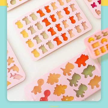 小熊軟糖qq糖模具可愛成品耐高溫動物幾何圖形恐龍翻糖兒童硅膠