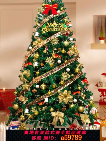 【全網低價 可打統編】聖誕節裝飾聖誕樹2025新款家用1.5 1.8 2.4 3米豪華場景佈置擺件