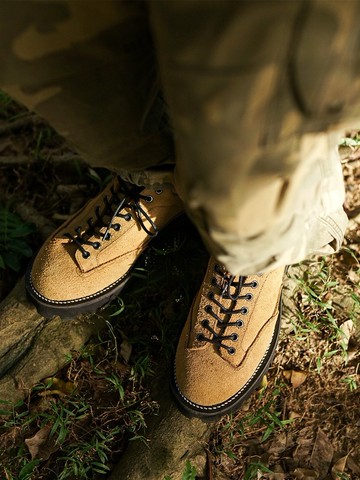 Mountain Hike固特異工藝低幫真皮登山鞋防水工裝靴