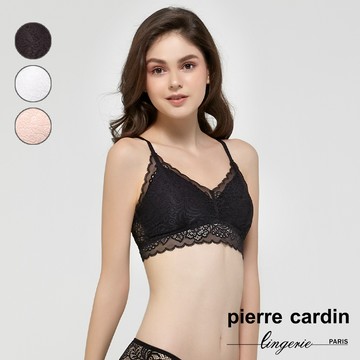 【pierre cardin 皮爾卡登女性內衣】法式慵懶蕾絲後勾交叉小可愛