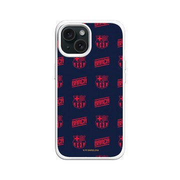 iPhone 15 SolidX 白 - FC Barcelona - Pattern