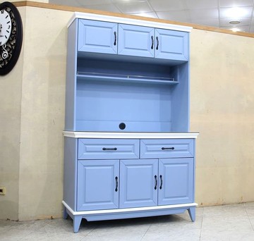 【歐風別館】賽普勒斯四尺藍白色餐櫃【鄉村風】【基隆至台中免運費】