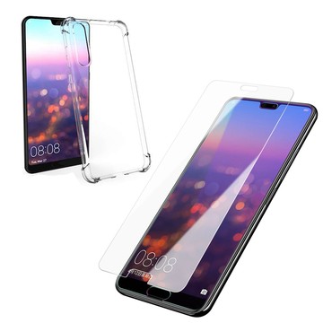 HUAWEI P20保護貼 高清透明 手機 保護貼 鋼化膜   P20 保護貼 玻璃保護貼 贈四角防摔 手機殼 保護套 氣囊殼 防摔殼