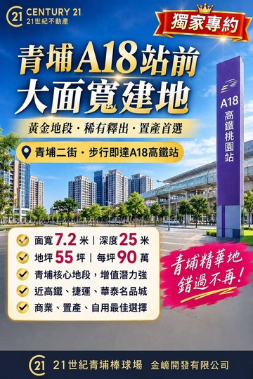 青埔高鐵青埔二街建地｜桃園市中壢區青平段