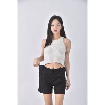 (XL) ef de棉質高腰黑色短褲二手衣