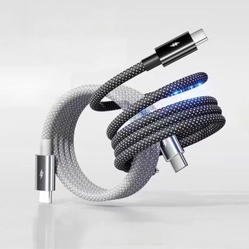 redcube編織貼貼線100W數據線磁吸魔繩適用于蘋果15ipadpro平板電腦macbook筆記本安卓手機數據線TYPEC充電線