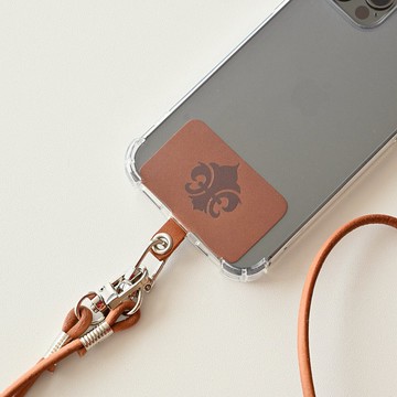 多型號兼容[意大利皮革肩帶支架百合]智能手機肩帶TPU保護套真皮男士禮物CE04M