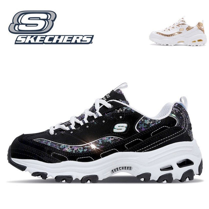 スケッチャーズ レディース 新作 skechers スニーカー 厚底 D'LITES スパンコール パンダシューズ シューズ 靴 白い靴 ホワイト シューズ スポーツシューズ11916 通販 LINEポイント最大0.5%GET | LINEショッピング