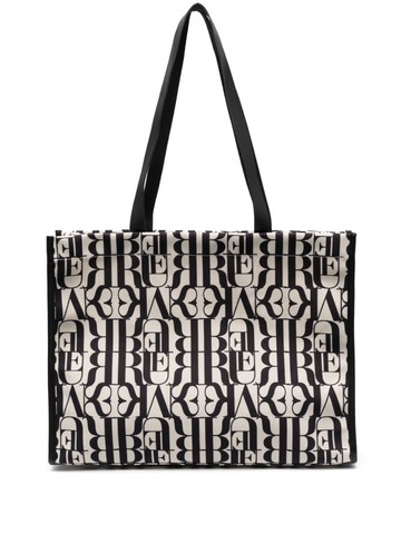 Musier - Lipsi monogram-pattern leather tote bag - women - Recycled Polyester - One Size - Neutrals