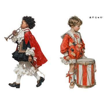 【6 月新品】08-136-0075 人物貼紙 馬戲團・復古風格