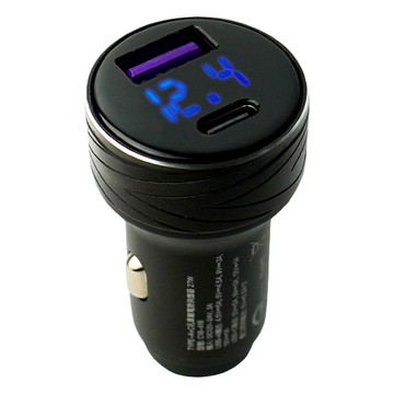 STREET-R 27W 8A極速 電壓顯示 QC + PD智能車充 SR-726  1個  2孔