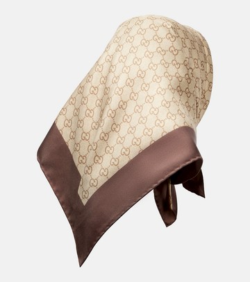 Gucci GG printed silk twill scarf