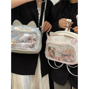 新品特惠🎉日系y2k千禧辣妹機械貓大食量痛包二次元學生雙肩包單肩斜挎包女單肩側包 斜跨包 托特包