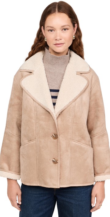 Velvet Molly Coat Sand S