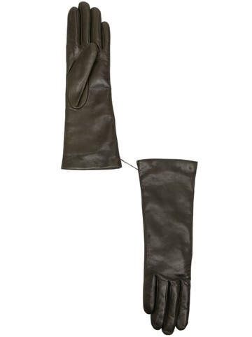 Agnelle - Christina long leather gloves - women - Lamb Skin - 7 - Green