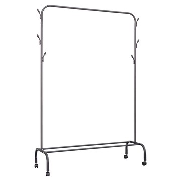 dayneeds 日需百備 輕質生活ㄇ型落地曬衣架 單桿 吊衣架 收納架 掛衣架 衣櫥架 SBF-105BK-1  黑色  105cm