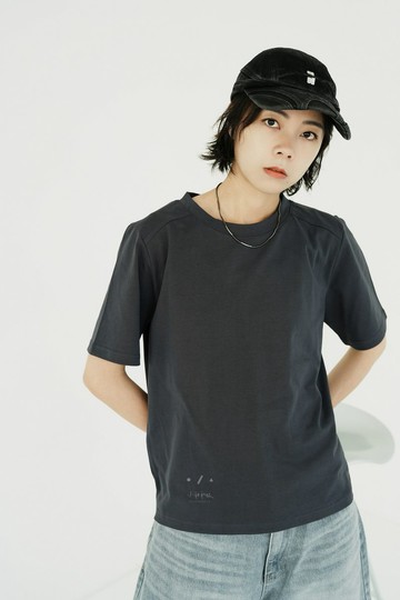 URBAN城市人肩剪裁挺料TEE - 3色 - 深灰