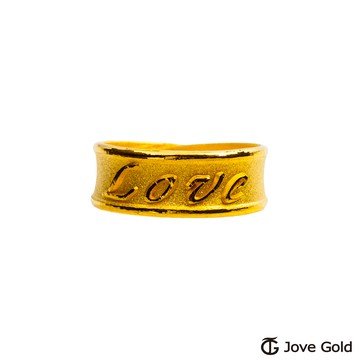 【JoveGold漾金飾】戀愛告白黃金男戒指