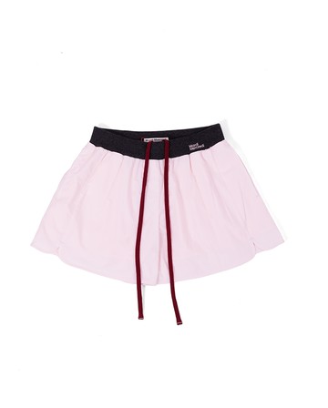 MARDI MERCREDI 休閒短褲 粉紅色 撞色腰帶 可調式 COTTON SHORTS CONTRAST WAISTBAND