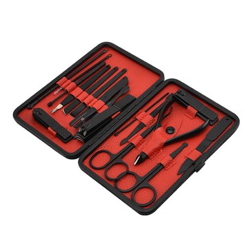 push!居家生活用品指甲剪美甲工具指甲鉗指甲刀修甲護理18件套裝b33
