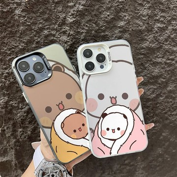 隔日到貨 塗鴉冬日裹被一二布布iPhone蘋果手機殼 客製化17promax 16 15plus 14 13 12 11