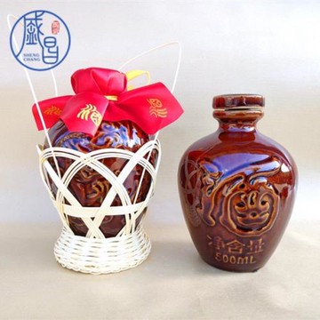 復古白酒空瓶陶酒瓶龍鳳瓶陶瓷高檔酒瓶 1斤2斤3斤5斤10斤帶提籃