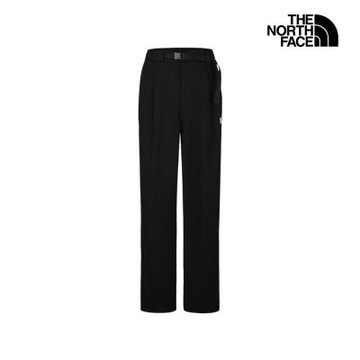 【The North Face 官方旗艦】 北面女款黑色可調節褲腰休閒長褲｜8DWUJK3