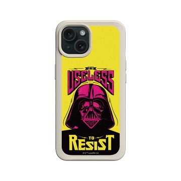 iPhone 15 SolidX 貝殼灰 - 迪士尼-星際大戰 Star Wars - 黑武士-Useless to Resist