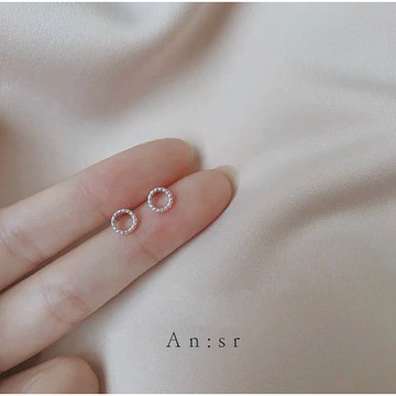 An:sr—『925銀針 小圓圈耳釘』 韓系 小圓圈 耳釘 耳飾A0069