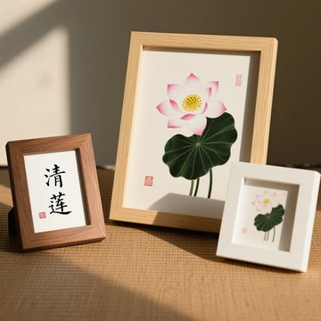 木制簡約淡雅小清新畫框批發擺臺5寸6寸7寸掛墻裝飾裝裱diy書法框【益三和】可開發票