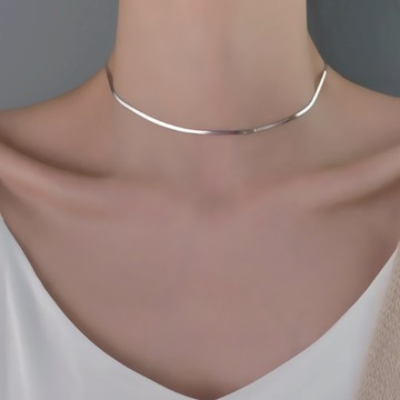 隔日到貨 Simple 1.8mm S295銀 亮面 35+5公分 鎖骨鍊 項鍊 項鏈 不退色 不過敏N108