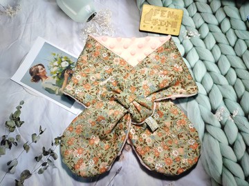 韓國薄棉布宮庭古典小花手作圍脖-不分年齡圍脖-圍巾-脖圍-短圍巾