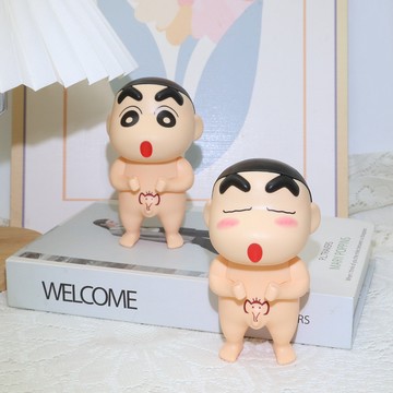 洗澡搭子小新公仔擺件 入戶玄關客廳浴室洗澡裝飾品 小新周邊手辦