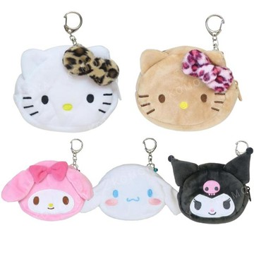 小禮堂 Sanrio 三麗鷗 絨毛玩偶零錢包 (大臉款) Kitty 美樂蒂 大耳狗 酷洛米