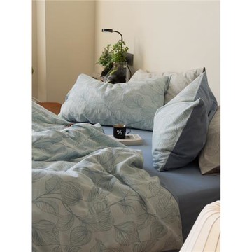 高端60支三層提花水洗四件套 全棉純棉床單被套床笠床上用品1.8m