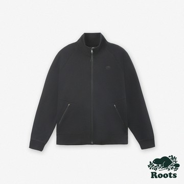 Roots男裝- ACTIVE INTERLOCK 立領外套-黑色