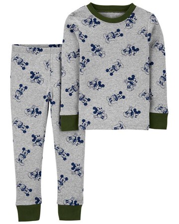 Toddler 2-Piece Mickey Mouse 100% Snug Fit Cotton PJs