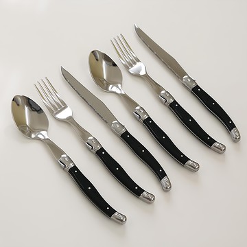 DALPAENGI LIVING Cuisine De Maman 雙人晚餐餐具組  黑色  勺子 2個 + 叉子 2個 + 刀 2個  1組